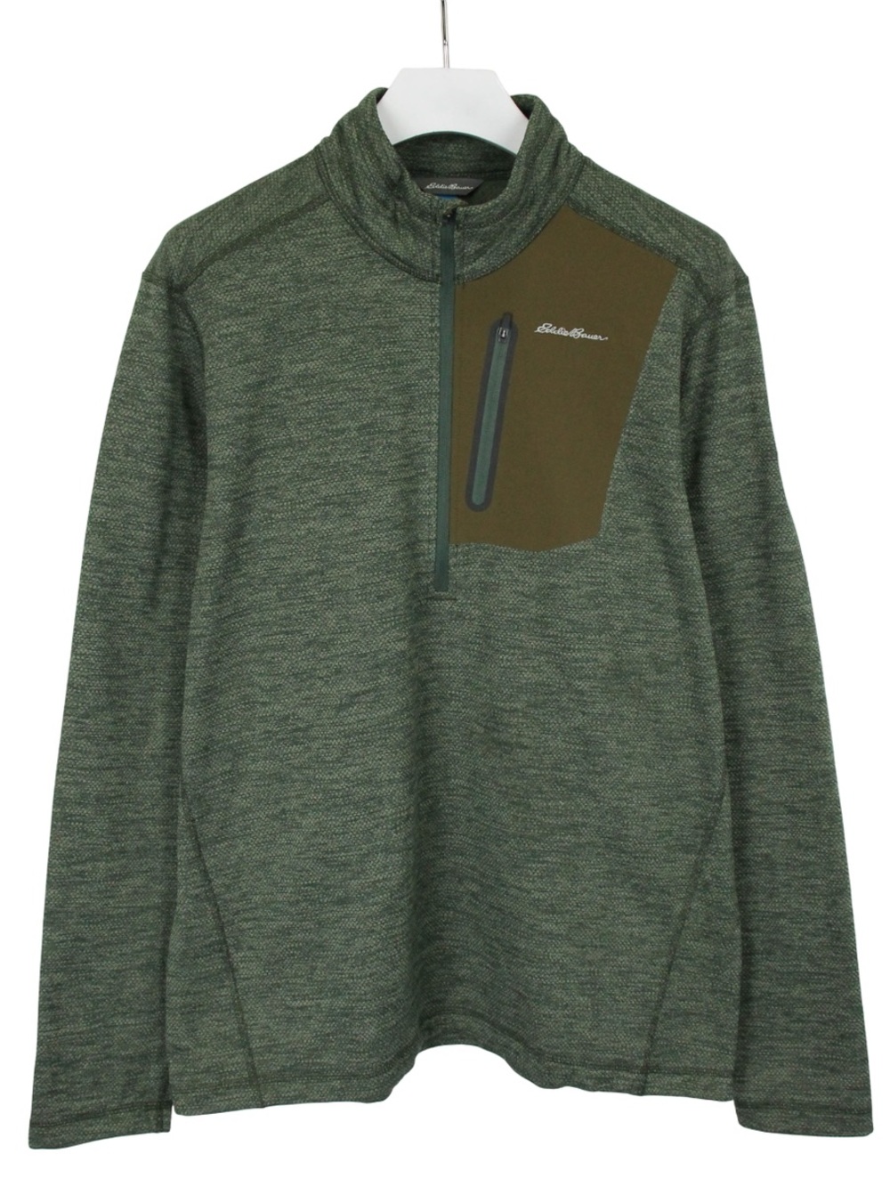 Eddie Bauer First Ascent Cloud Layer 1/4 Zip Pullover Green Fleece Mens Large